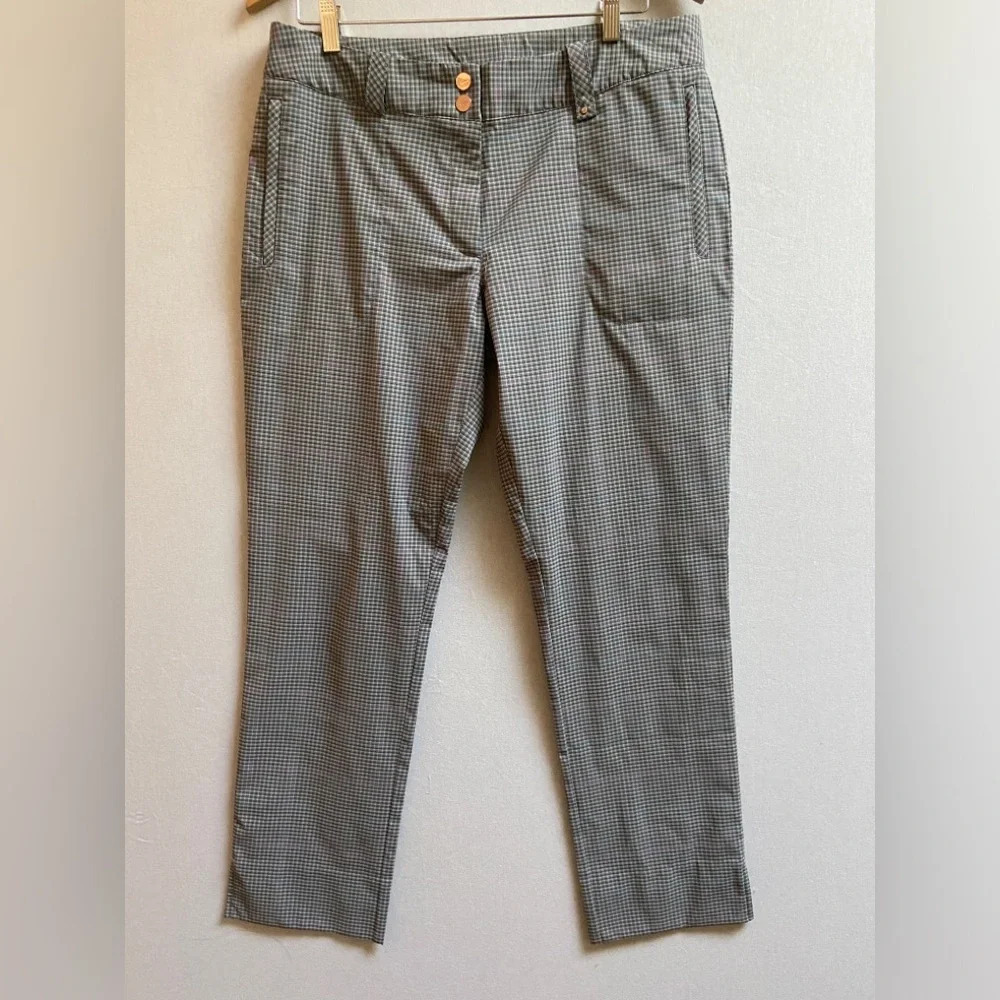 Nike Golf Dry Fit Golf Mid Rise Plaid Pants Size Sz 12